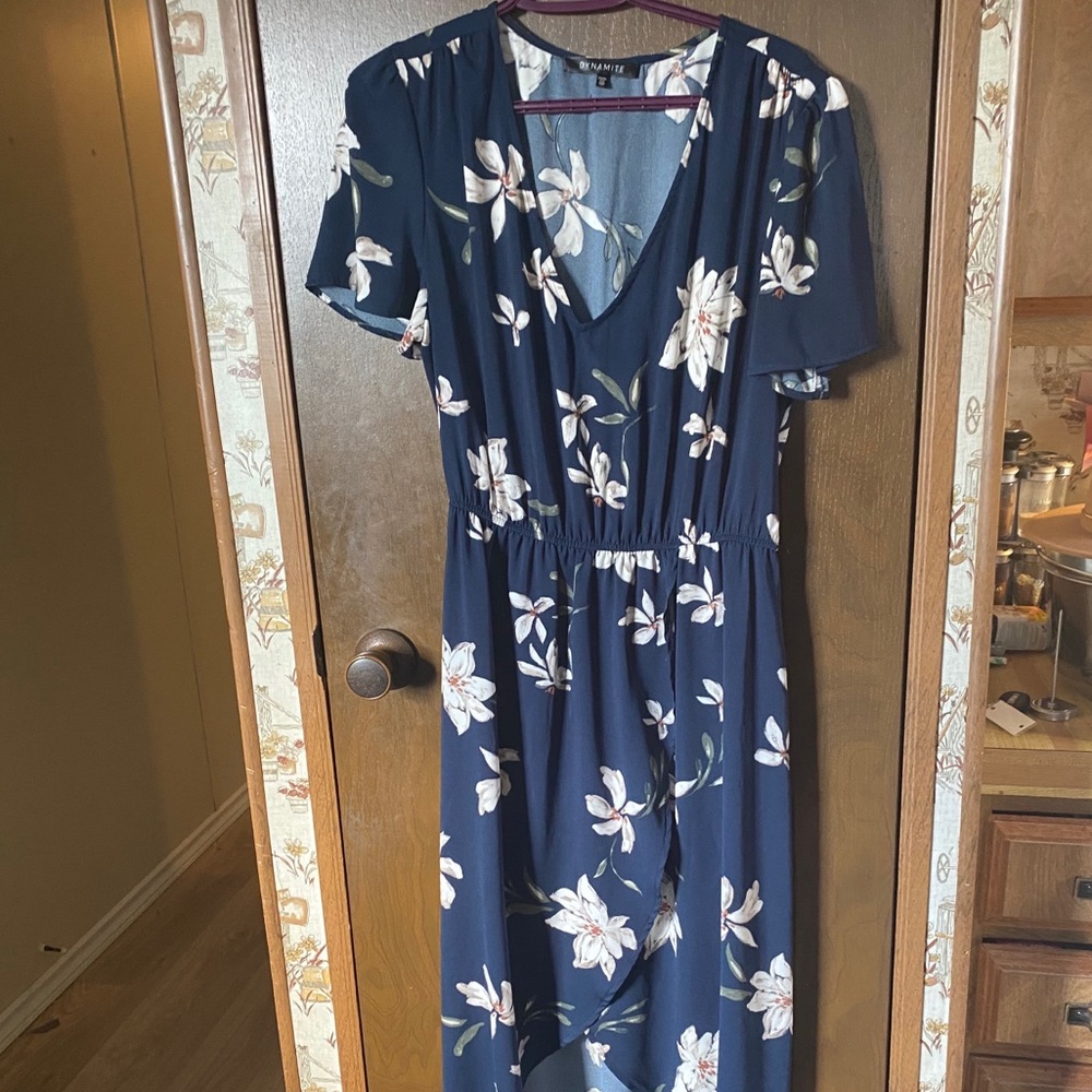 Dynamite Floral Hi Low Dress